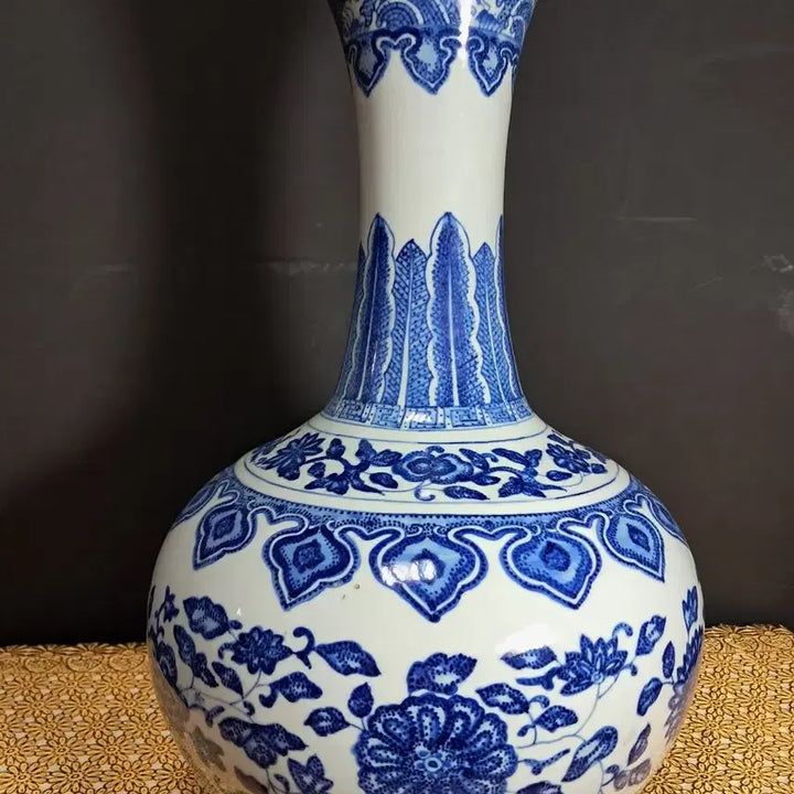 [BUNJANG] Celadon Porcelain Vase / 청화백자 도자기 꽃병(높이약 37.5cm)