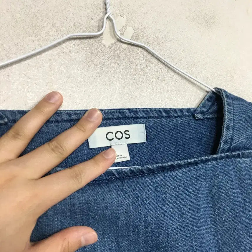 [BUNJANG] COS Square Neck Denim Blouse Size 34 / COS 코스 스퀘어넥 데님 블라우스 34