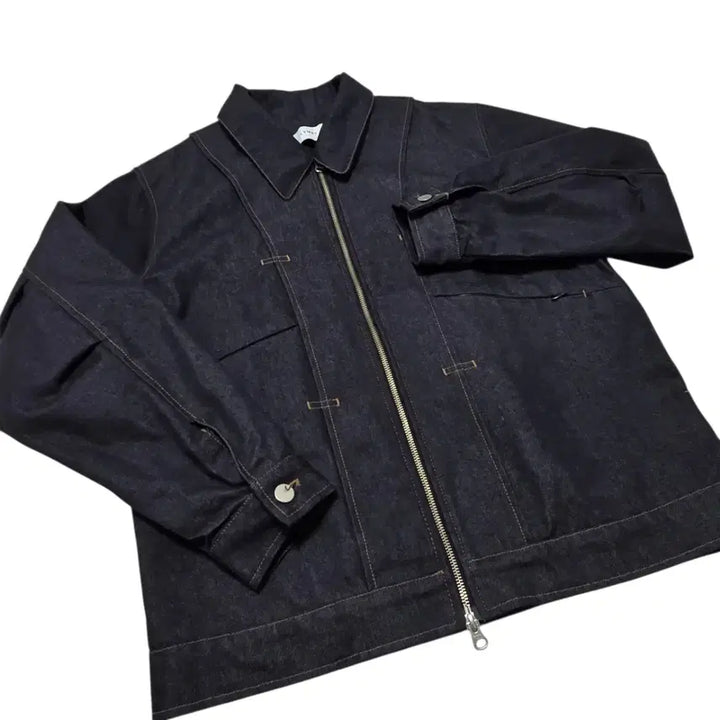 [BUNJANG] LEMAY Vintage Pintuck Two-Way Denim Blouson Jacket / LEMAY 르메이 빈티지 핀턱 투웨이 데님 블루종 자켓 M16009