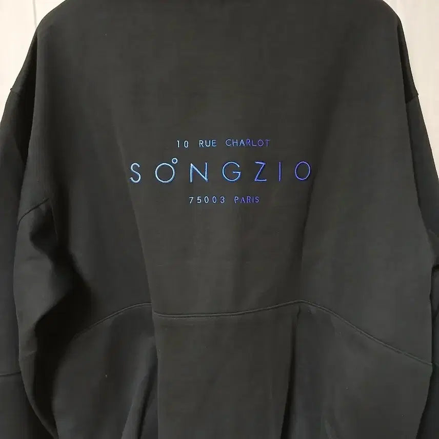 [BUNJANG] Songzio Homme Paris Origin Back Logo Sweatshirt 48 Black / 송지오옴므 파리오리진 백로고 스웻셔츠 맨투맨 48 블랙 새상품