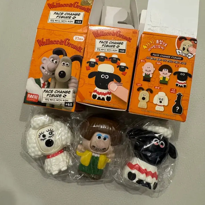 [BUNJANG] Wallace and Gromit Face Change Figure Set / 월레스와 그로밋 페이스 체인지 피규어