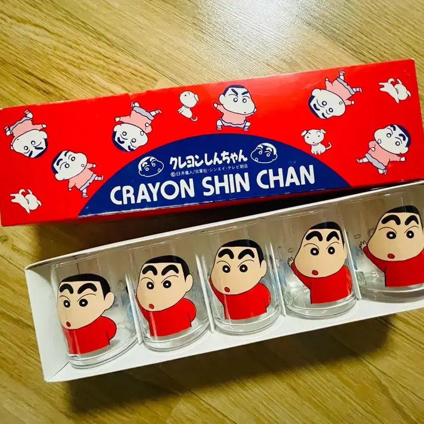 [BUNJANG] Crayon Shin-chan Glass Cup Set / 짱구는 못말려 유리컵 세트