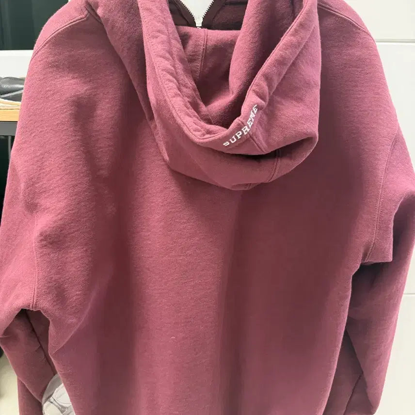 [BUNJANG] Supreme S Logo Zip Up Hoodie Sweatshirt Maroon / [L]슈프림 S 로고 집업 후드 스웨트셔츠 마룬 - 24FW