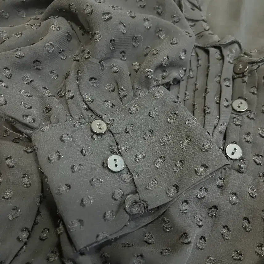 [BUNJANG] Zara Black Polka Dot See-Through Mini Dress XS / 자라 블랙 도트 시스루 미니 원피스xs