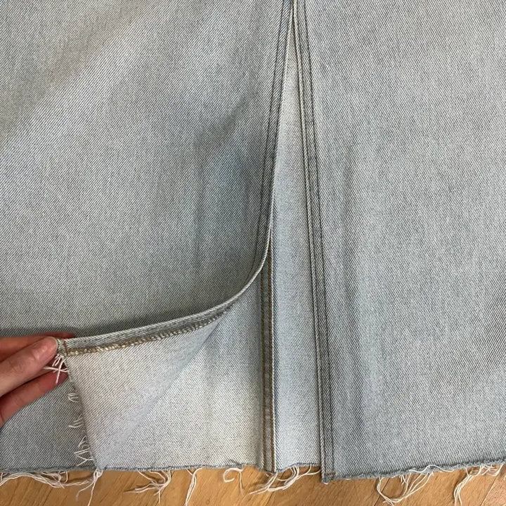 [BUNJANG] H-Line Denim Long Skirt / 라이트 데님 H라인 스커트