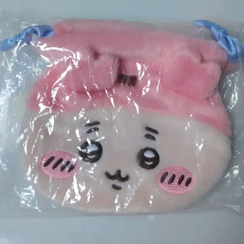 [BUNJANG] Chiikawa Drawstring Pouch / 치이카와 복조리 페이스 파우치 가챠 카니