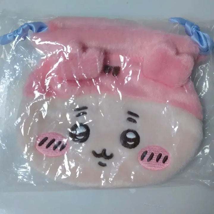 [BUNJANG] Chiikawa Drawstring Pouch / 치이카와 복조리 페이스 파우치 가챠 카니