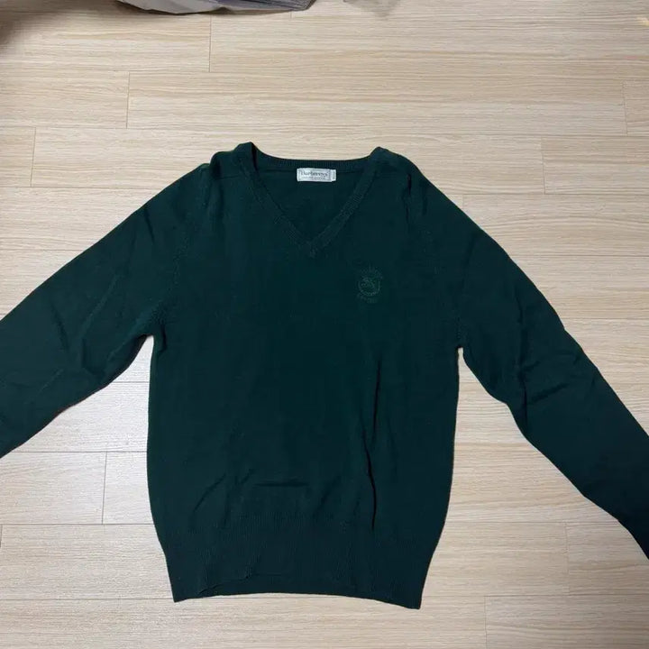 [BUNJANG] Burberry V-Neck Knit Sweater / 버버리 브이넥 니트 M사이즈 그린