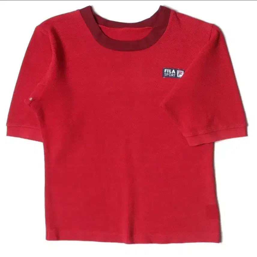 [BUNJANG] Fila Japan Red Ringer T-Shirt / 휠라 재팬 레드 반팔티셔츠 링거티 jpn