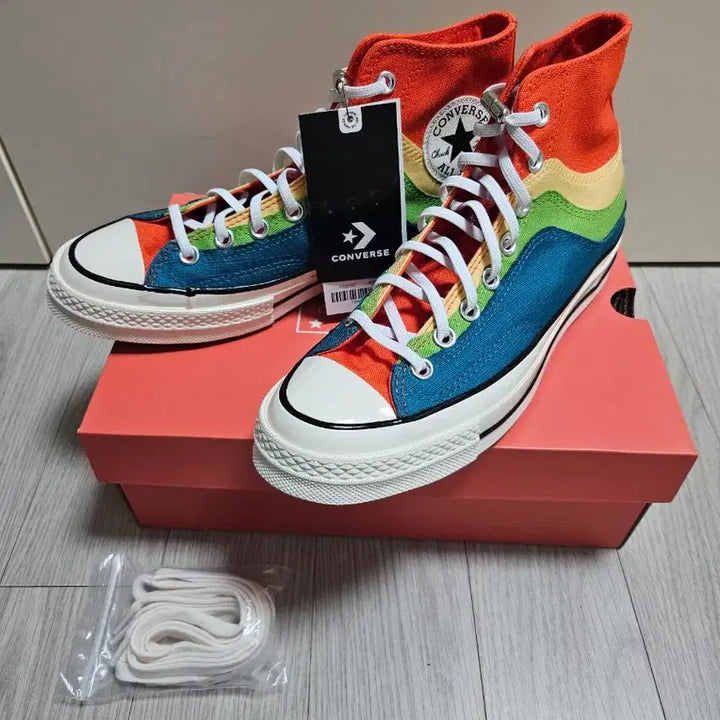 [BUNJANG] Converse Chuck 70 High Bright Poppy Citron Pulse Pattern / (완전 새상품) 컨버스 척 70 하이 브라이트 포피 시트론 펄스 패턴 유