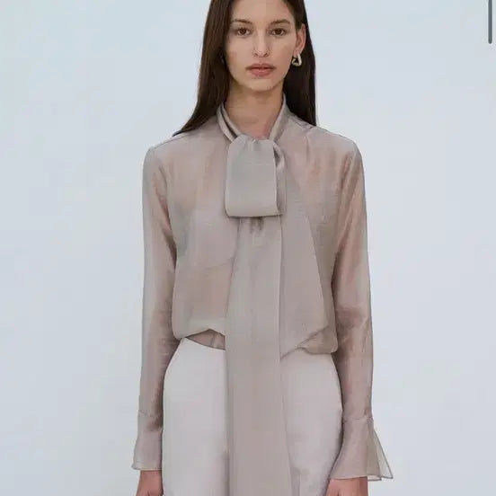 [BUNJANG] Rene J Long Scarf Blouse / 르네제이 롱 스카프 블라우스