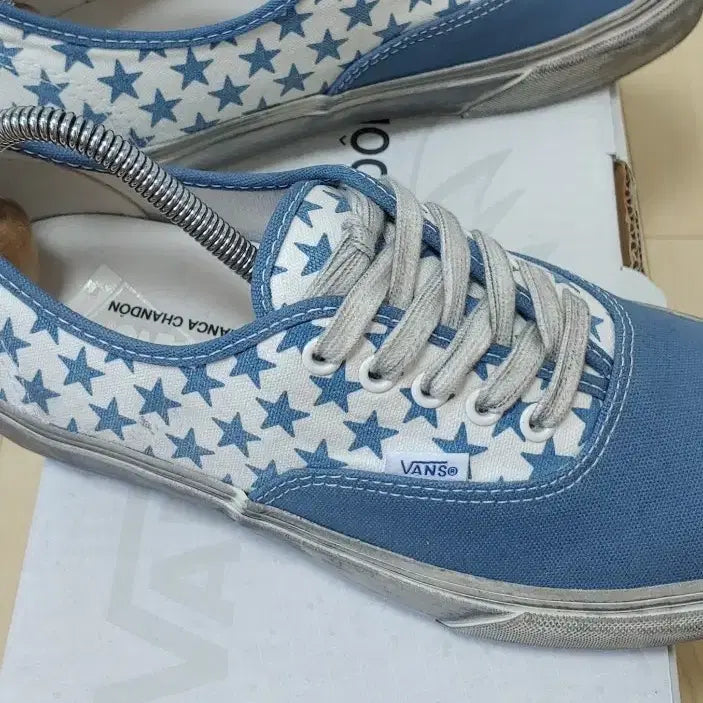 [BUNJANG] Vans Vault x Bianca Chandôn Authentic LX Stressed Navy Sneakers / 반스 볼트 x 비앙카 샹동 어센틱 LX 스트레스드 네이비 265