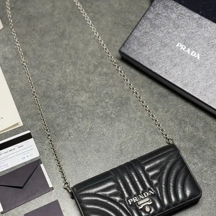 [BUNJANG] Prada Dot Shoulder Bag Black Chain / (100%정품) 프라다 도트 숄더백 블랙 체인