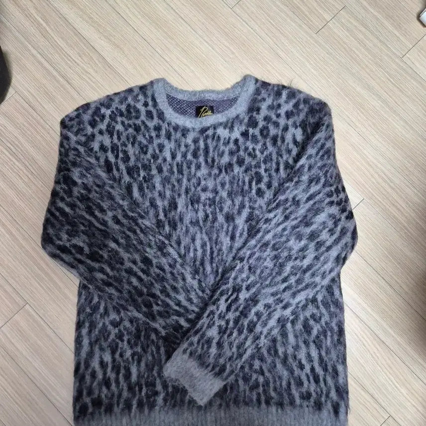 [BUNJANG] Needles Leopard Mohair Knit L / 니들스 레오파드 모헤어 니트 L