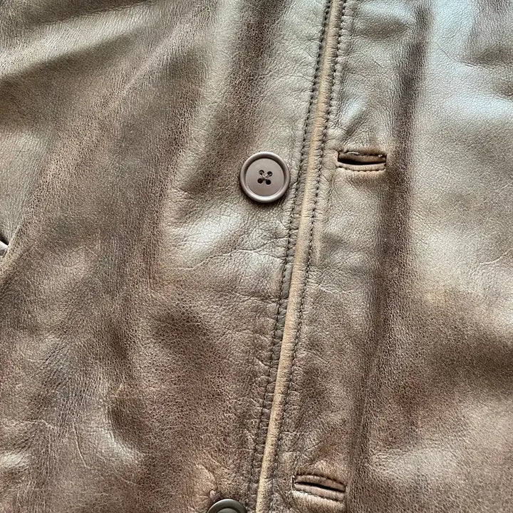 [BUNJANG] Gap 90s Leather Carcoat Brown Jacket / [XS] 90s 올드갭 레더 카코트 브라운 gap carcoat