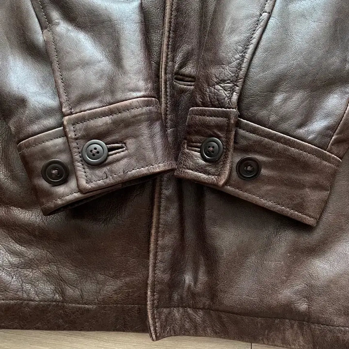 [BUNJANG] Gap 90s Leather Carcoat Brown Jacket / [XS] 90s 올드갭 레더 카코트 브라운 gap carcoat