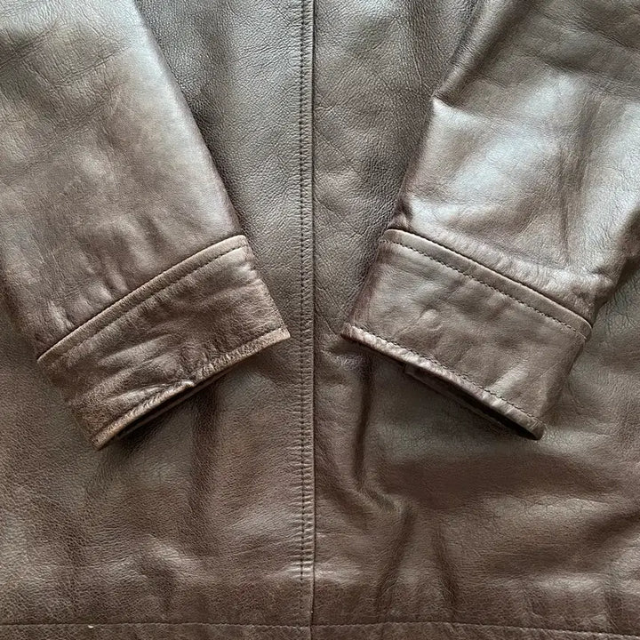 [BUNJANG] Gap 90s Leather Carcoat Brown Jacket / [XS] 90s 올드갭 레더 카코트 브라운 gap carcoat