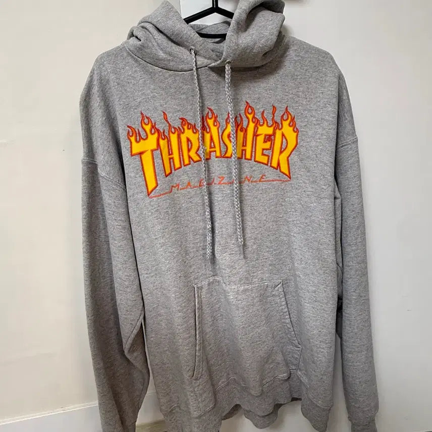 [BUNJANG] Thrasher Hoodie Grey / 트래셔 후드티 그레이