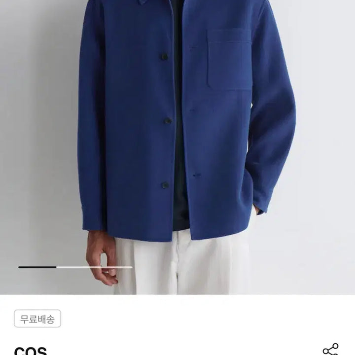 [BUNJANG] COS Wool Overshirt Cobalt Blue (XL) / (택,신품급)COS 울 오버셔츠 코발트 블루(xl,105-110
