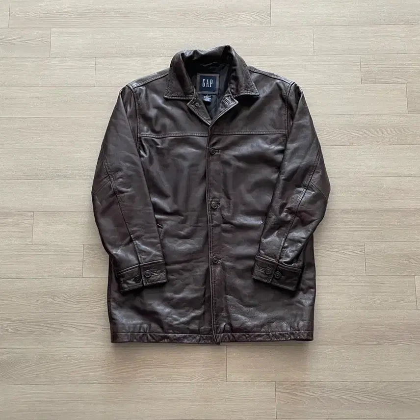 [BUNJANG] Gap 90s Leather Carcoat Brown / [S] 90s 올드갭 레더 카코트 브라운 gap carcoat