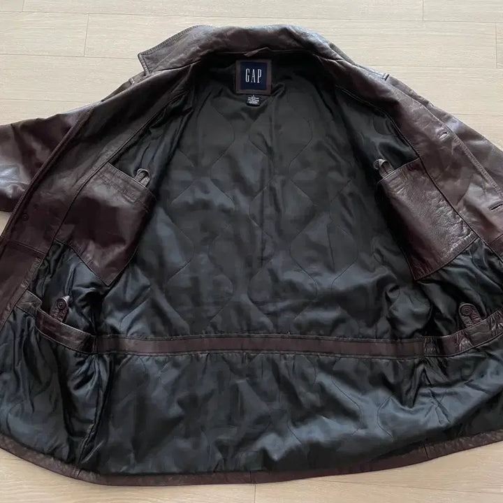 [BUNJANG] Gap 90s Leather Carcoat Brown / [S] 90s 올드갭 레더 카코트 브라운 gap carcoat