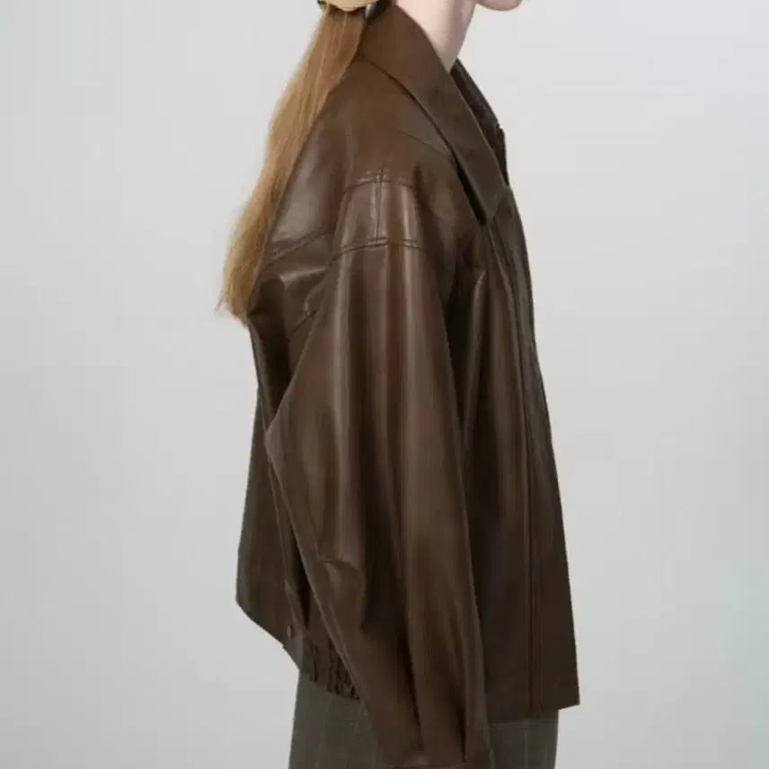 [BUNJANG] depound Leather Jacket Brown / depound 드파운드 레더 자켓 브라운