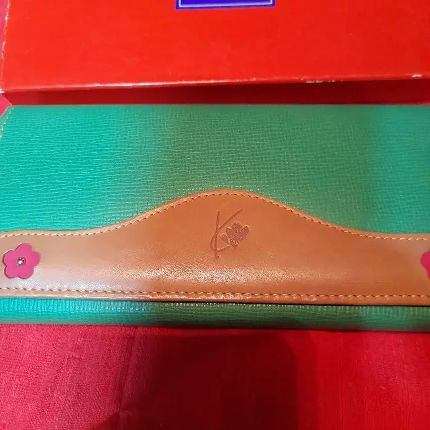 [BUNJANG] KENZO Green Flower Long Wallet / KENZO 겐조 그린 플라워 장지갑