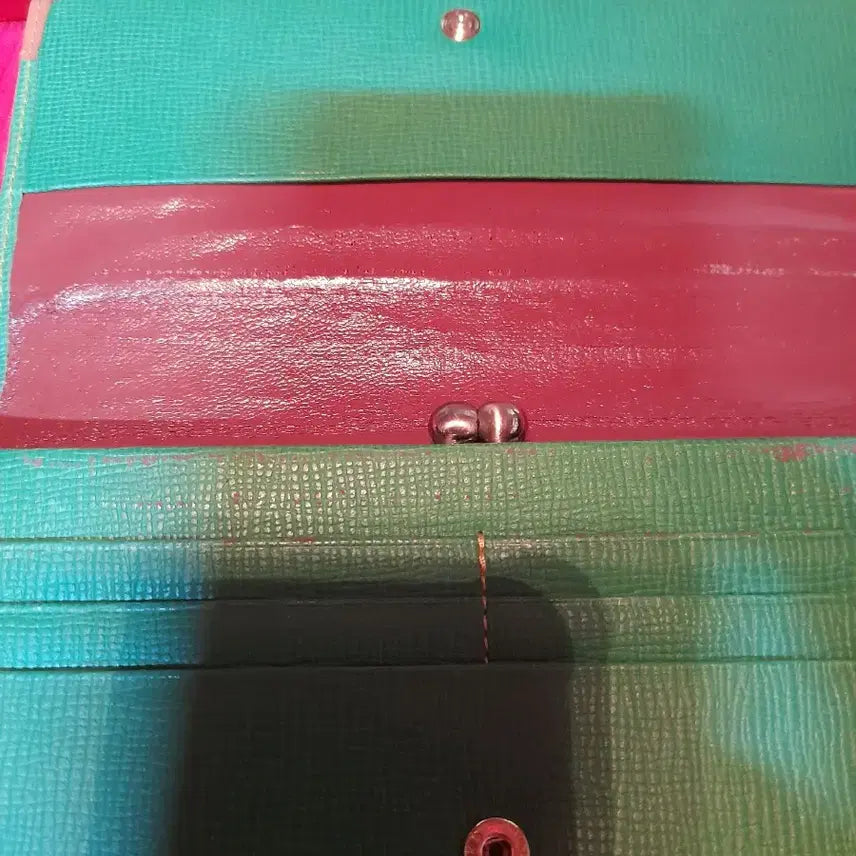 [BUNJANG] KENZO Green Flower Long Wallet / KENZO 겐조 그린 플라워 장지갑