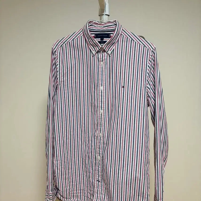 [BUNJANG] Tommy Hilfiger Striped Oxford Shirt / 타미힐피거 스트라이프 옥스포드 셔츠