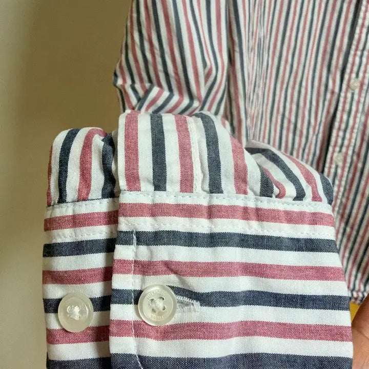 [BUNJANG] Tommy Hilfiger Striped Oxford Shirt / 타미힐피거 스트라이프 옥스포드 셔츠