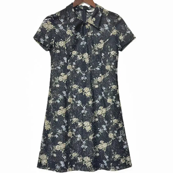 [BUNJANG] Restrose Vintage Lace Flower Dress - Black / 일본빈티지 레스트로즈 플라워꽃레이스원피스 블랙 모리걸하구미룩갸루y2k히피