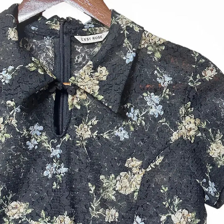 [BUNJANG] Restrose Vintage Lace Flower Dress - Black / 일본빈티지 레스트로즈 플라워꽃레이스원피스 블랙 모리걸하구미룩갸루y2k히피