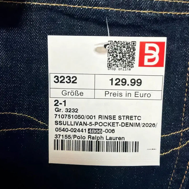 [BUNJANG] Polo Ralph Lauren Sullivan 5-Pocket Denim Jeans / 새상품) 폴로 랄프로렌 5포켓 설리반 데님