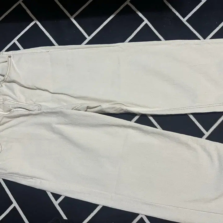 [SOLD OUT] 퍼블릭아이콘 롱 와이드 코튼팬츠(베이지) M