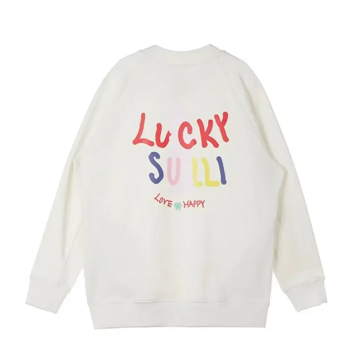 [SOLD OUT] 진리상점 x 럭키슈에뜨 콜라보 에프엑스 설리 아이보리 맨투맨 희귀 굿즈