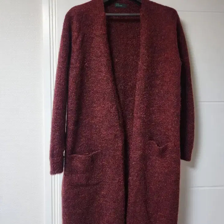 [BUNJANG] Benetton Knit Long Cardigan / 베네통 니트 긴외투