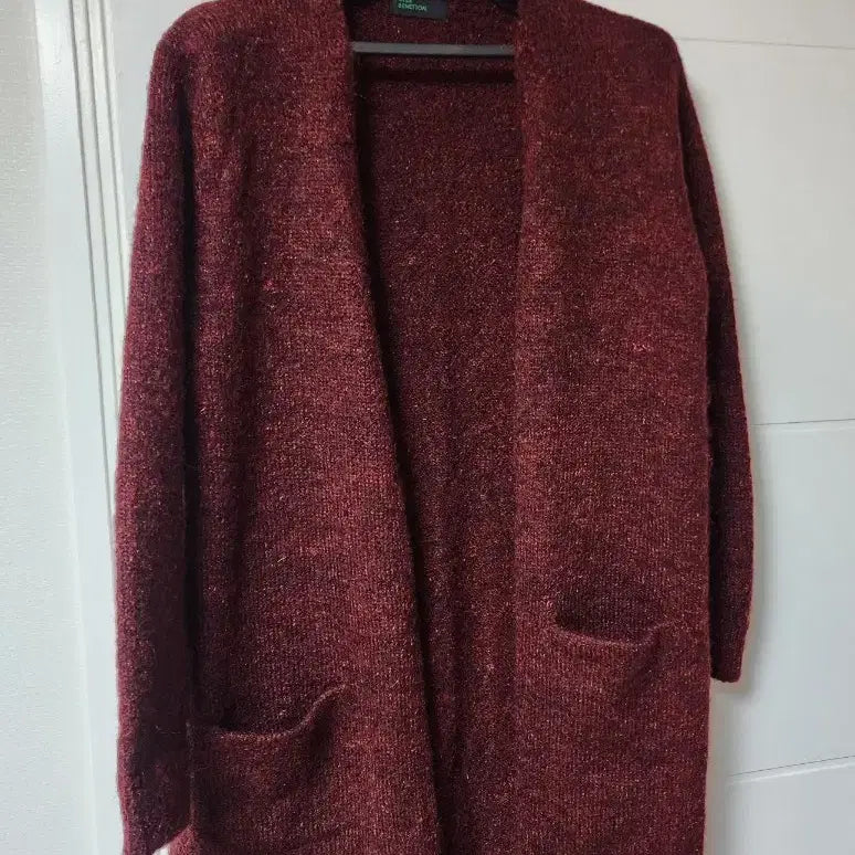 [BUNJANG] Benetton Knit Long Cardigan / 베네통 니트 긴외투