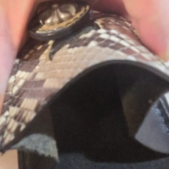 [BUNJANG] WINS HOUSE Snake Skin Leather Wallet / 일본 WINS HOUSE 뱀피가죽 반지갑(*중고) 판매합니다.