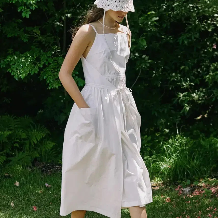[BUNJANG] NONLOCAL Cotton Wrap Dress / [새상품] 논로컬 NONLOCAL 화이트 코튼 랩 원피스