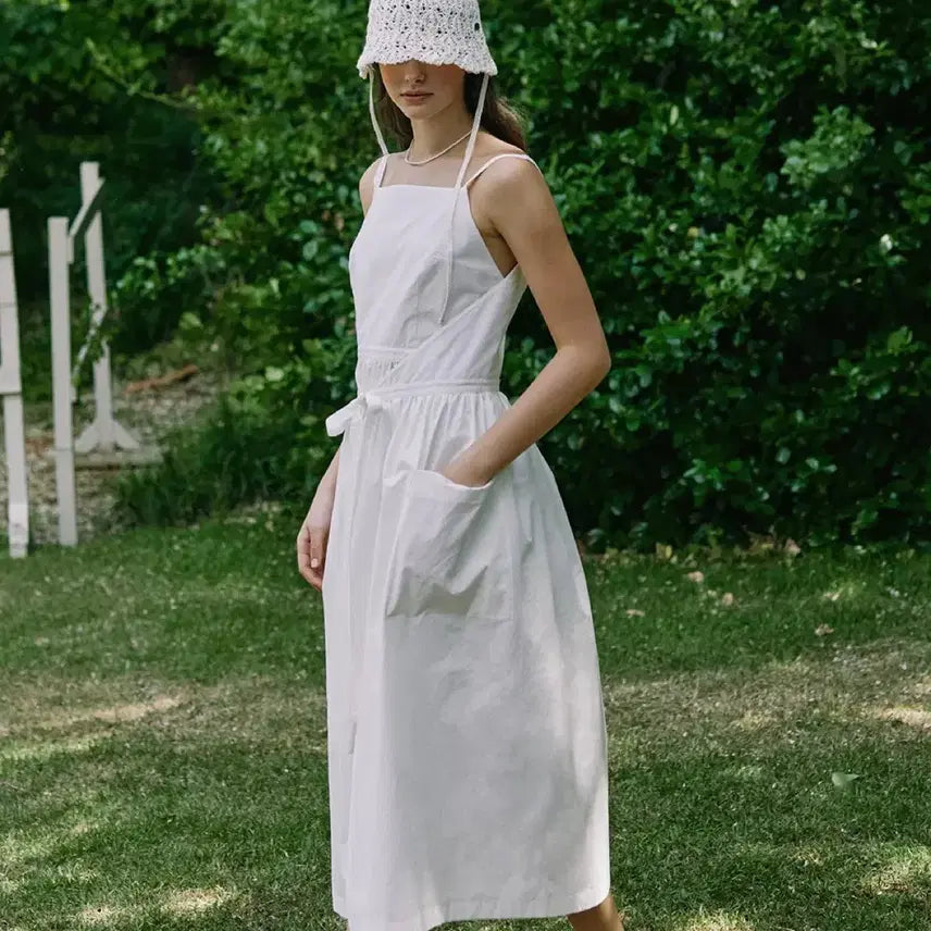 [BUNJANG] NONLOCAL Cotton Wrap Dress / [새상품] 논로컬 NONLOCAL 화이트 코튼 랩 원피스