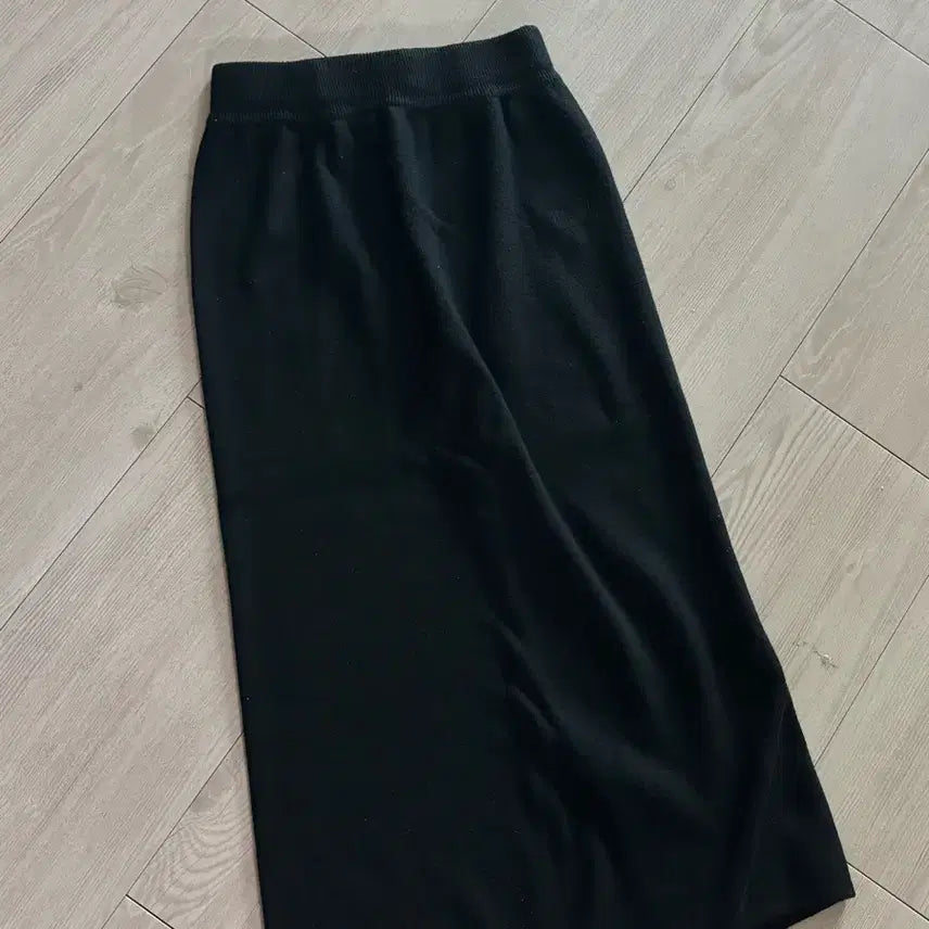 [BUNJANG] Black Knit Long Skirt / 블랙 니트 롱 스커트