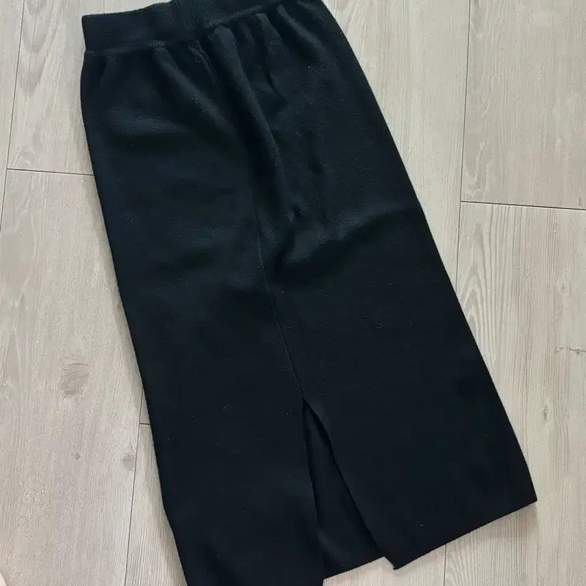 [BUNJANG] Black Knit Long Skirt / 블랙 니트 롱 스커트