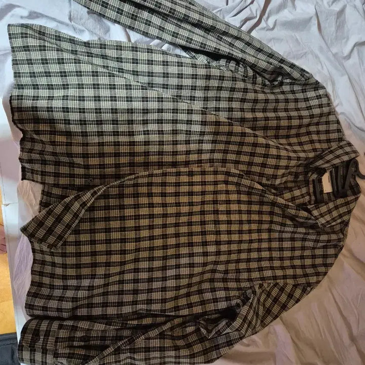 [BUNJANG] Perenne Check Long Sleeve Shirt (Size 2) / 퍼렌 체크 긴팔 셔츠(2사이즈)