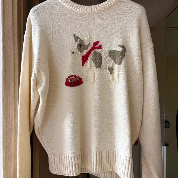 [BUNJANG] STU Fox Terrier Knit Cream / (L) stu 폭스테리어 니트 크림