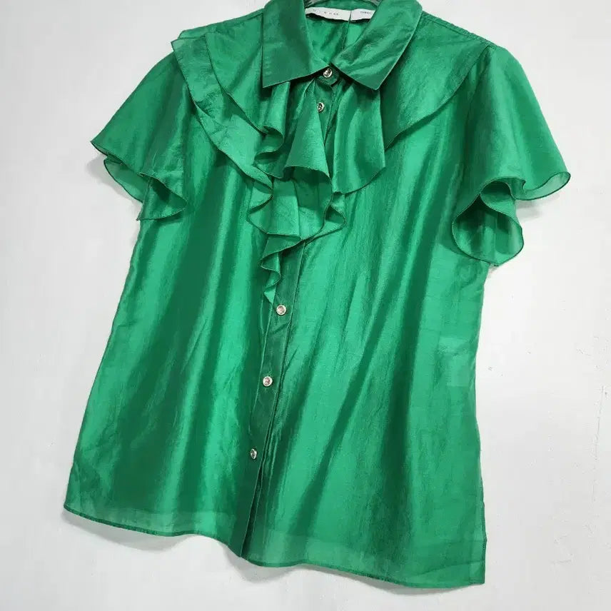 [BUNJANG] MICHAA Lace Frill Blouse / 미샤 MICHAA 레이스 프릴 블라우스55반~마른66