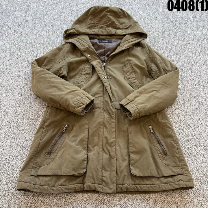 [BUNJANG] CC Collect Khaki Hooded Field Jacket S / CC collect 카키색 후드 야상 점퍼 S