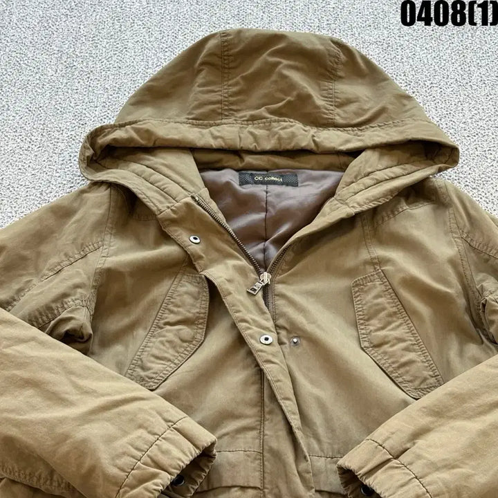 [BUNJANG] CC Collect Khaki Hooded Field Jacket S / CC collect 카키색 후드 야상 점퍼 S
