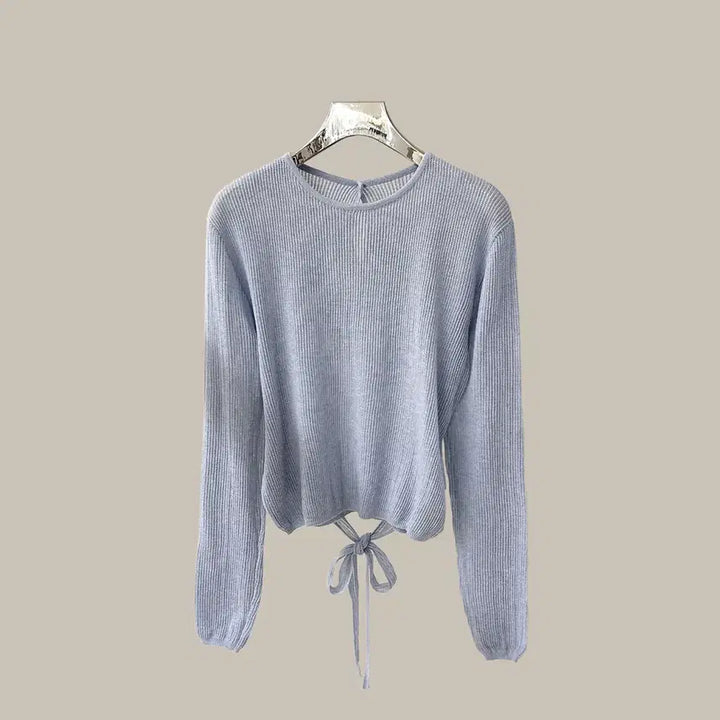 [BUNJANG] Round Layered Strap Knit T5031 / 라운드 레이어드 스트랩 니트 (T5031)
