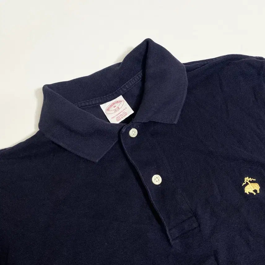 [BUNJANG] Brooks Brothers Navy Pique Short Sleeve Polo Shirt / 브룩스 브라더스 네이비 피케 반팔 폴로티 M