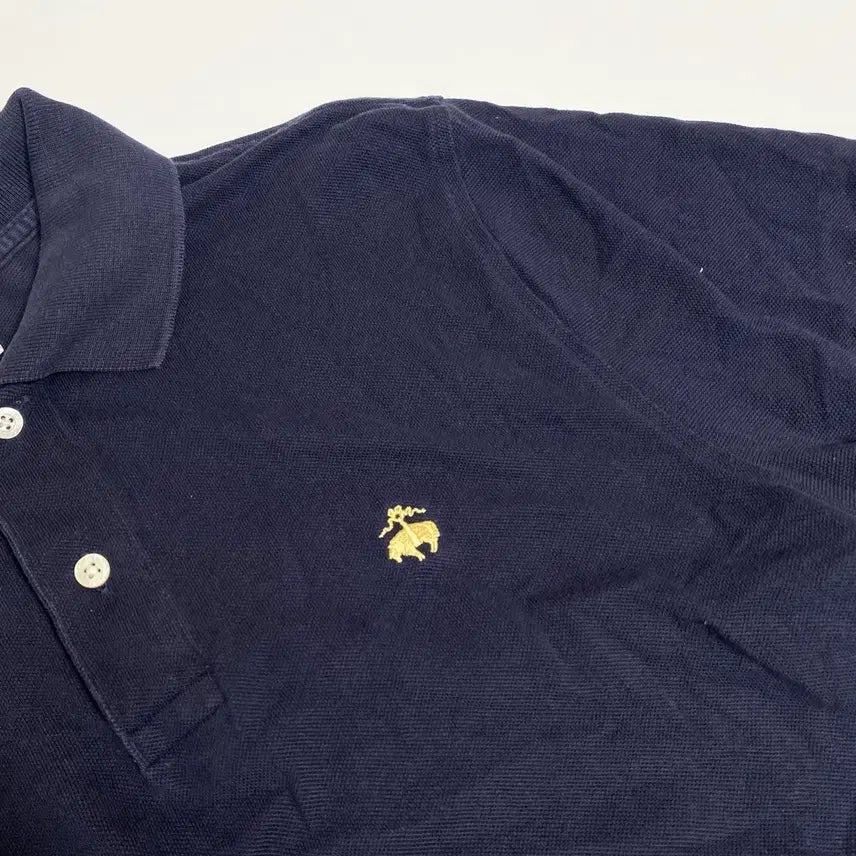 [BUNJANG] Brooks Brothers Navy Pique Short Sleeve Polo Shirt / 브룩스 브라더스 네이비 피케 반팔 폴로티 M